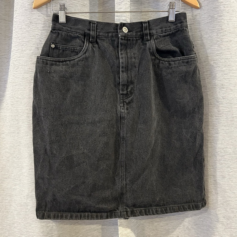 Vintageâ Gitano Denim Black Pencil Skirt Size 13/14